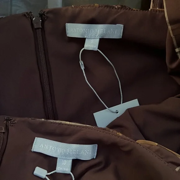 Antonio Melani Maisie Plaid Print Square Neck Puff Sleeve Ruffle Midi Dress - Picture 7 of 13